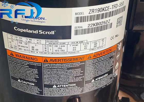 خرید کمپرسور 15HP Emerson Copeland Scroll ZR190KCE-TFD-550 ZR سری R410a online manufacture