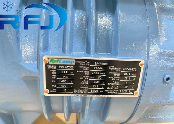 خرید یخچال R404a 22.4kw SP4H300E کمپرسور پیچ 30HP برای ذخیره سرد online manufacture