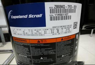 R22 Refrigeration Scroll Compressor For Air Conditioner ZB88KQ-TFD-551