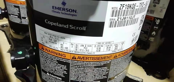 3HP Copeland Scroll Compressor ZB21KQE-PFJ-558 Copeland Hermetic Compressor for Refrigeration