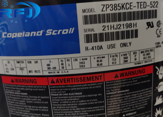 ZP385KCE-TWD-522 کمپرسور چرخش کوپلند یخچال برای تهویه مطبوع 3 فاز