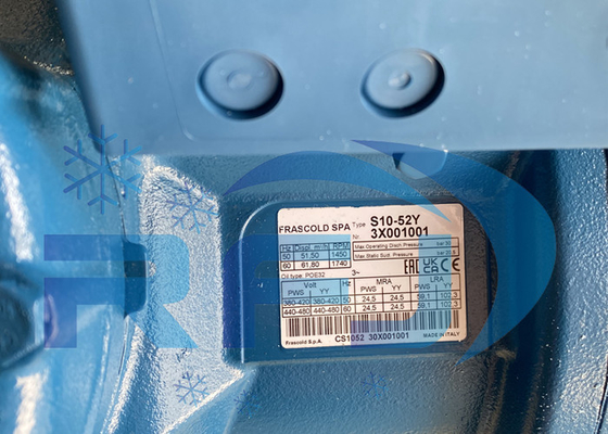S10-52Y کمپرسورهای نیمه هرمتیک کمپرسور خنک کننده R134a 380 ~ 420V-3-50Hz 440 ~ 480V-3-60Hz
