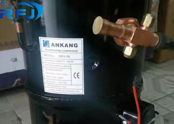3HP R404a QR3-58 کمپرسور خنک کننده پیستون هیرمیتیک آنکانگ 220-460V 3PH 50Hz یا 60Hz