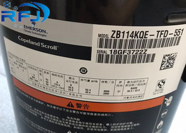 ZB114KQE-TFD 15 اسب بخار Copeland Scroll Compressor Scroll تهویه مطبوع واحد تهویه هوا